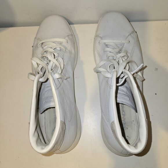 Cole Haan Grand Pro High Top Triple White Leather Men 13 M Shoes SNEAKERS C25695